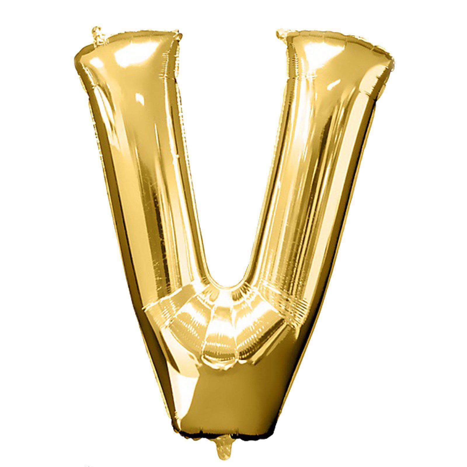 40inch Shiny Metallic Gold Mylar Foil Helium/Air Number and Letter Balloons