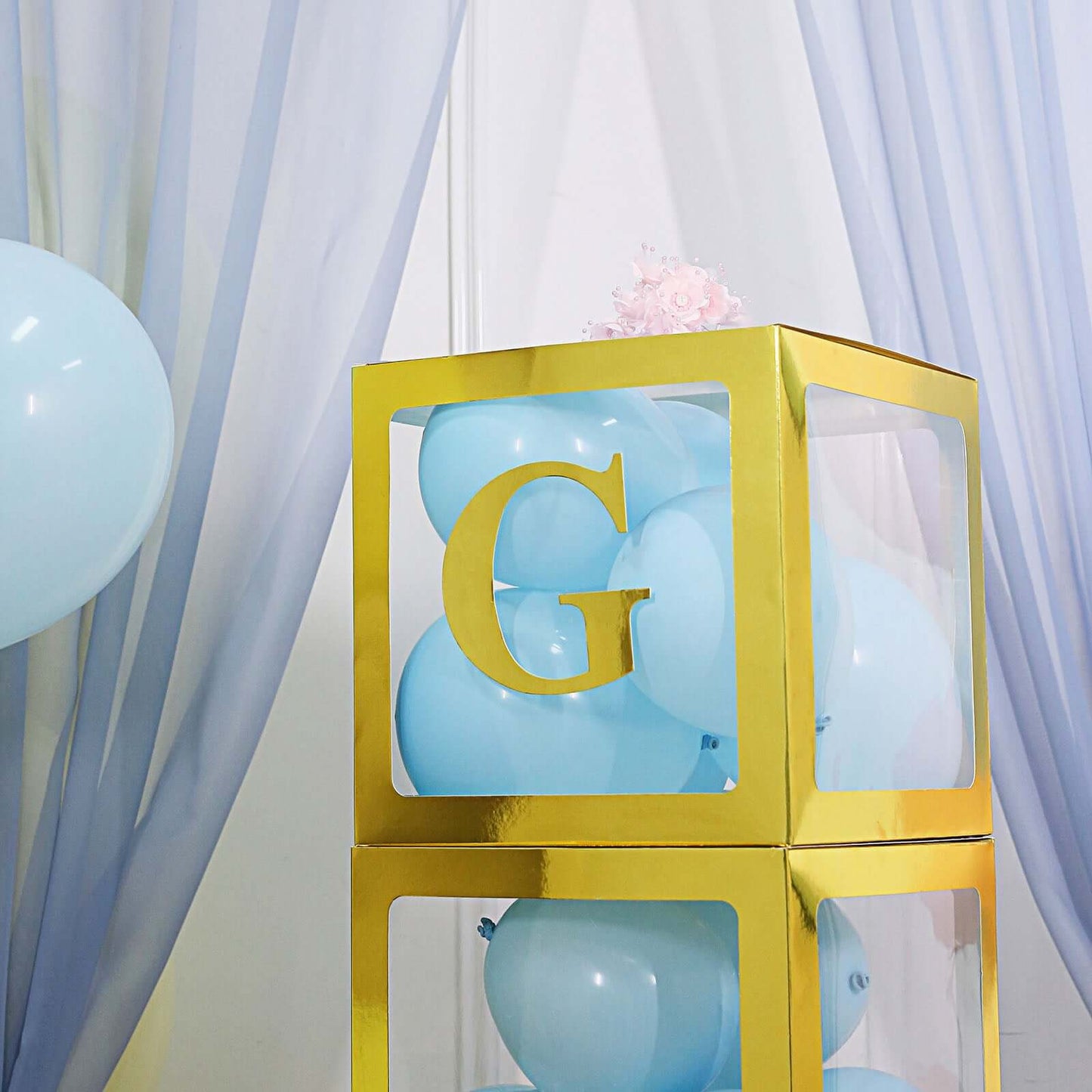 4 Pack 5" Metallic Gold Alphabet Stickers Banner, Customizable Stick on Gold Letters - G