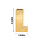 Shiny Ceramic Vase Letter "L" Gold Plated - Chic Bud Planter Pot for Events & Decor 6"