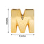 Shiny Ceramic Vase Letter "M" Gold Plated - Chic Bud Planter Pot for Events & Decor 6"