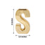 Shiny Ceramic Vase Letter "S" Gold Plated - Chic Bud Planter Pot for Events & Decor 6"