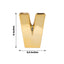 Shiny Ceramic Vase Letter "V" Gold Plated - Chic Bud Planter Pot for Events & Decor 6"