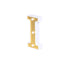 3D Marquee Letter "I" Warm White 3 LED Lights Gold - Chic Light-Up Decor for Events 6"