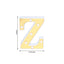 3D Marquee Letter "Z" Warm White 7 LED Lights Gold - Chic Light-Up Decor for Events 6"