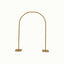 Gold Metal Chiara Arch Table Centerpiece with Rounded Top - Detachable Flower Stand Frame for Weddings 35’’