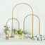 Gold Metal Chiara Arch Table Centerpiece with Rounded Top - Detachable Flower Stand Frame for Weddings 35’’