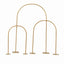 Gold Metal Chiara Arch Table Centerpiece with Rounded Top - Detachable Flower Stand Frame for Weddings 35’’