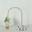 Gold Metal Chiara Arch Table Centerpiece with Rounded Top - Detachable Flower Stand Frame for Weddings 35’’