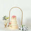 Gold Metal Chiara Arch Table Centerpiece with Rounded Top - Detachable Flower Stand Frame for Weddings 35’’