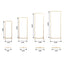Set of 4 Gold Metal Frame Wedding Arch, Rectangular Backdrop Stand, Floral Display Frame - 3.5ft, 4.5ft, 5.5ft, 6.5ft