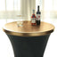 Spandex Cocktail Table Top Cover Fitted Metallic Gold - Stretchy & Wrinkle Free Topper for Weddings & Events