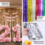 8ft Rose Gold Metallic Tinsel Foil Fringe Doorway Curtain Party Backdrop