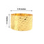 4 Pack Shiny Gold Basket Weave Napkin Rings, Metallic Napkin Holders