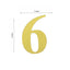 4-Pack Stickers Banner Custom 0-9 Number "6" Design Gold - Milestone Age and Date Stick-On Numbers 5"