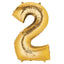 40inch Shiny Metallic Gold Mylar Foil Helium/Air Number and Letter Balloons