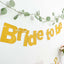 3.5ft Gold Glittered Bride To Be Paper Hanging Bridal Shower Garland Banner, Bachelorette Party Banner