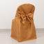 10-Pack Polyester Slip-On Folding Chair Covers with Attached Sashes â€“ Gold Durable Reusable Covers for Wedding & Event Decor