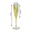 6-Pack Plastic Champagne Flutes in Metallic Gold - Classy Disposable Champagne Glasses for Toasting & Cocktail Parties 5oz