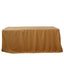 Fitted Polyester 72"x30" Rectangle Tablecloth Gold - Sleek and Durable for Events