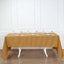 Polyester 60"x126" Rectangle Tablecloth Gold - Wrinkle-Resistant Table Cover for Weddings & Parties