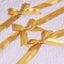 50 Pcs 10" Gold Pre Tied Ribbon Bows, Satin Ribbon With Gold Foil Lining For Gift Basket and Party Favors Decor