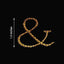 12 Pack | 1.5" Gold Rhinestone Monogram Letter Jewel Sticker Self Adhesive DIY Diamond Decor - and