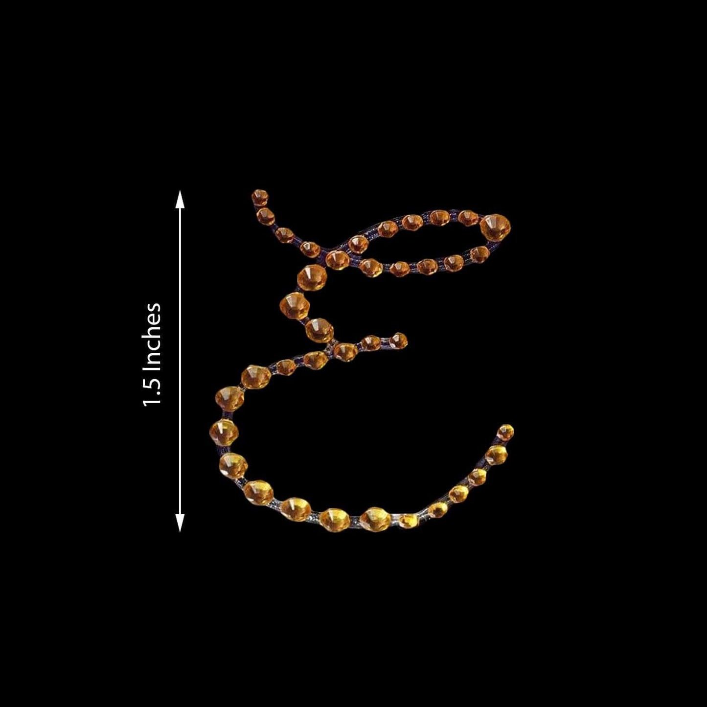 12 Pack 1.5" Gold Rhinestone Monogram Letter Jewel Sticker Self Adhesive DIY Diamond Decor - E