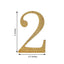 Decorative Rhinestone Number "2" Stickers, Glitter Adhesive Craft Numbers Gold DIY Sparkle Embellishments 4"
