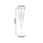 6-Pack Champagne Flute Glasses Clear Gold Rimmed Design with Long Beaded Stem - Chic Crystal Glassware for Wine & Events 6oz 8.5"