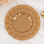 10-Pack Plastic 11" Round Dinner Plates in Gold with Ruffled Rim - Sturdy Disposable Dinnerware for Classy Events & Banquets
