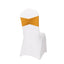 5 Pack Spandex Chair Sashes Gold Ruffled Style - Wide Easy to Use Stretch Chair Bands for Classy Wedding and Event Decor 8"x13"