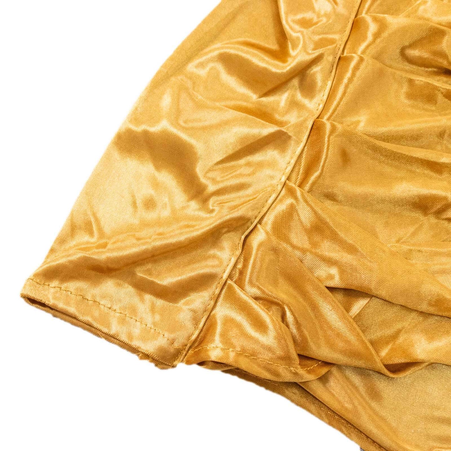 10ftx10ft Gold Double Drape Pleated Satin Event Curtain Drapes, Glossy Photo Backdrop Event Panel