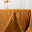 Satin Striped 90"x132" Rectangular Tablecloth Gold - Seamless Silky Smooth Table Cover