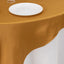 Lamour Satin 72"x72" Table Overlay Square Tablecloth Gold - Smooth Finish for Luxurious Events
