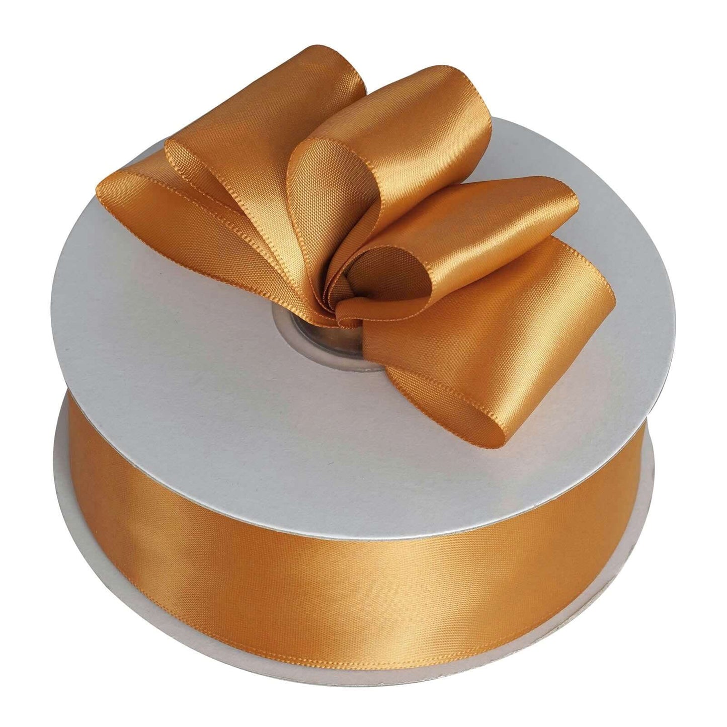 50 Yards 1.5" Gold Single Face Decorative Satin Ribbon