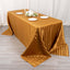 Satin Striped 90"x132" Rectangular Tablecloth Gold - Seamless Silky Smooth Table Cover