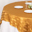 Satin 72"x72" Table Overlay Square Tablecloth Gold - Stripe Table Topper