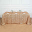 Sequin 90"x156" Rectangle Tablecloth Matte Champagne - Seamless Big Payette Table Cover