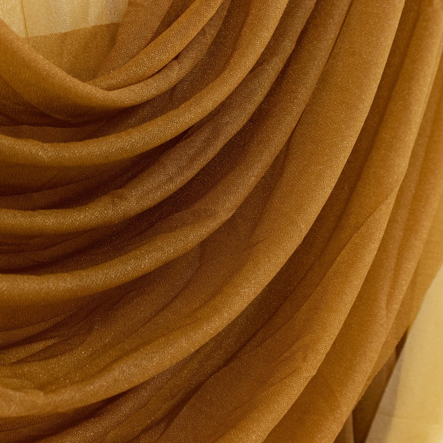 Gold Sheer Chiffon Valance Curtain 4ft x 5ft â€“ Wedding Arch Drape with Rod Pocket Voile Backdrop Panel - Backdrops