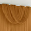 Gold Sheer Chiffon Valance Curtain 4ft x 5ft â€“ Wedding Arch Drape with Rod Pocket Voile Backdrop Panel - Backdrops