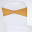 5 Pack Stretch Spandex Chair Sashes Gold - Fitted Finish Two Ply Heavy Duty Chair Bands 5"x12"