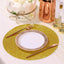 6-Pack Placemats Glitter Design Gold Sparkle Round - Non-Slip Decorative Dining Table Mats 13"