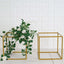 2-Pack Metal Flower Stands Gold Geometric Wedding Centerpieces Square Frame - Durable Display 12"