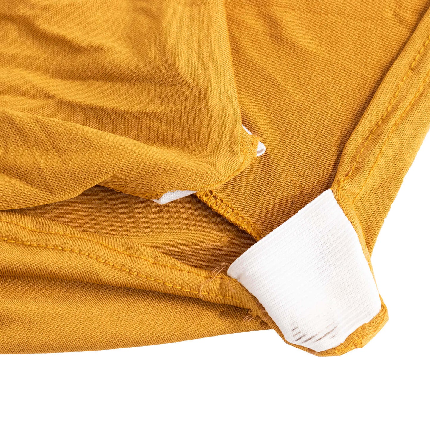 Stretch Spandex Chair Cover Gold for Folding Chairs - Enhanced Style & Secure Fit Slipcover with Stunning Silver Rhinestone Buckled Sash Band