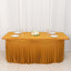 Spandex Rectangle 72"x30" Table Skirt Gold with Wavy Skirt-Like Effect Stylish Table Cover for Weddings, Banquets & Trade Shows