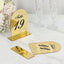 Gold Mirror Arch Acrylic Table Numbers (11-20) - 6"x7" Wedding Reception Signs with Black Print & Stands