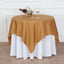 Polyester 54"x54" Table Overlay Square Tablecloth Gold - Wrinkle-Resistant & Durable Table Cover for Events