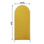 6ft Gold Shimmer Tinsel Spandex Chiara Backdrop Stand Cover For Fitted Round Top Wedding Arch