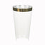 12-Pack Plastic Party Cups Clear with Gold Rim - Durable Disposable Tumblers for Drinks 17oz 5.5"