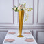 Metal Trumpet Vase Brushed Gold - Durable Design for Stylish Wedding Decor 28"